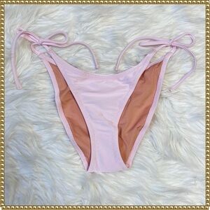 J Crew Light Pink Striped Bikini Bottoms Small